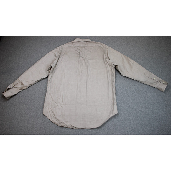 Polo Ralph Lauren Shirt Men Size 16-35 Beige Long Sleeve Button Down Cotton - Picture 2 of 7